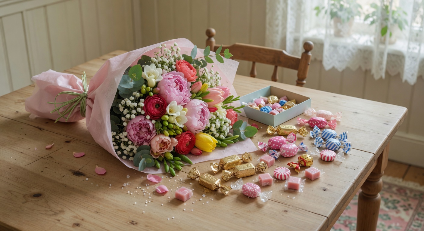 Presentes certeiros: doces e flores