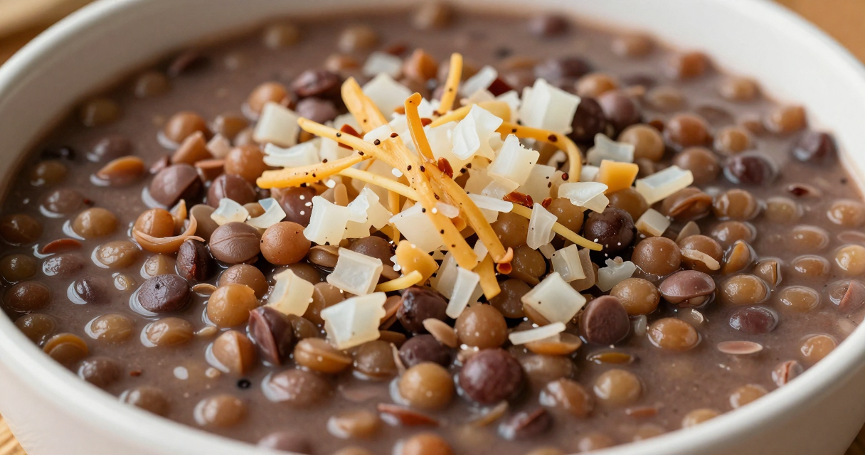 Receitas vegetarianas fáceis — Sopa de lentilha com couve e gengibre Receitas vegetarianas fáceis — Sopa de lentilha com couve e gengibre
